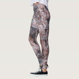 Legging Foto Pinkish da textura da rocha da geologia