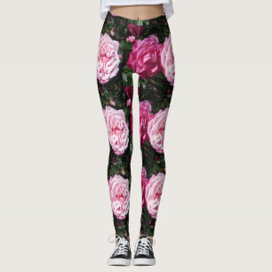 Legging Foto Rosa Rosa Rosa Rosa Rosa, Leggens Florais