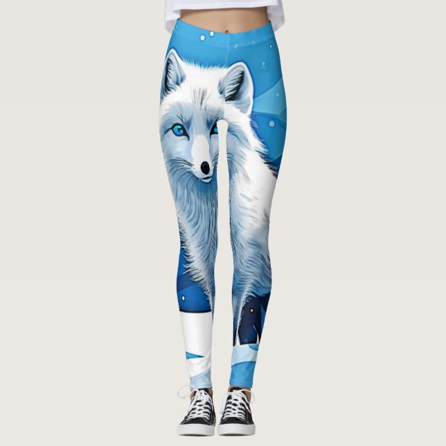 Legging Fox Art de inverno (Frente)