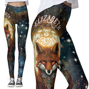 Legging Fox de Encantação Personalizada Celta Moonlit
