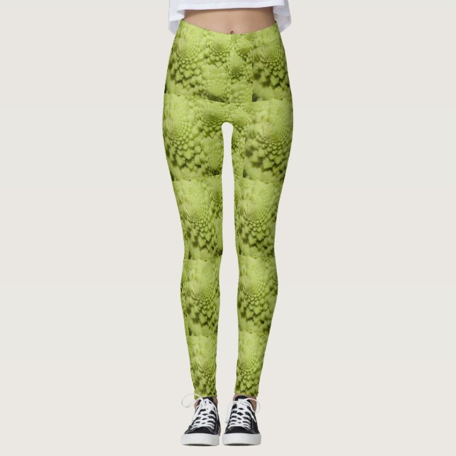 Legging Fractal de Lixo Verde (Frente)
