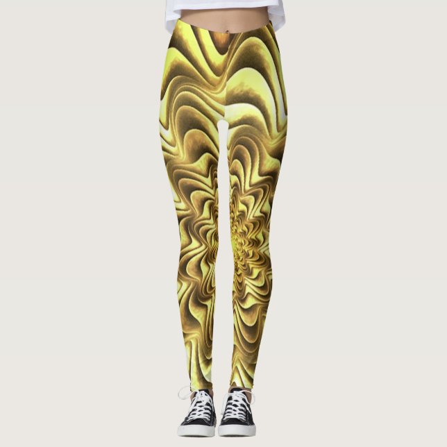 Legging Fractal | Zazzle_Growth. (Frente)