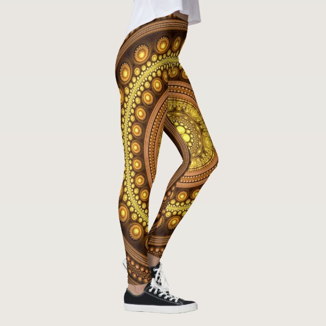 Legging Fractal | Zazzle_Growth. (Direita)