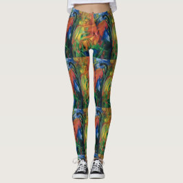 Legging Franz Marc Animais em Paisagem Coloridos Mulheres