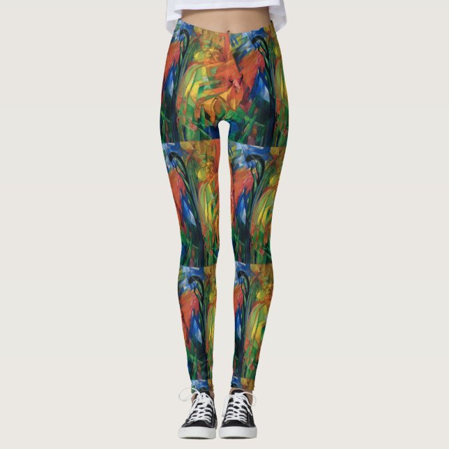 Legging Franz Marc Animais em Paisagem Coloridos Mulheres (Frente)