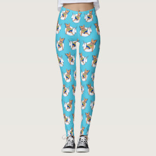 Legging Frenchie aprecia o verão no flutuador da piscina