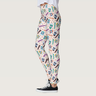 Legging FRIENDS™ Central Perk Padrão de Café Vibrante