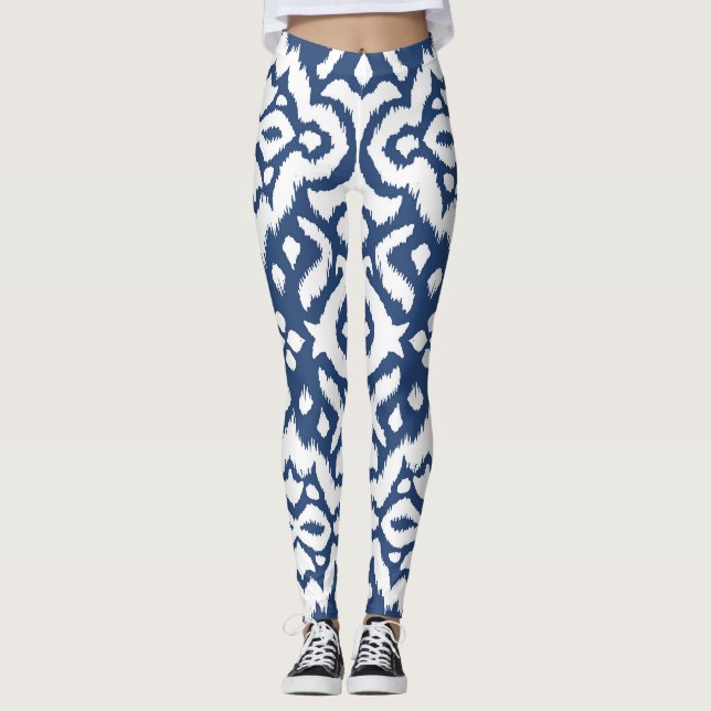 Legging Fronteira de renda: ikat tie-dye. (Frente)