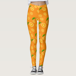 Legging Fruity Orange Design Pattern Design