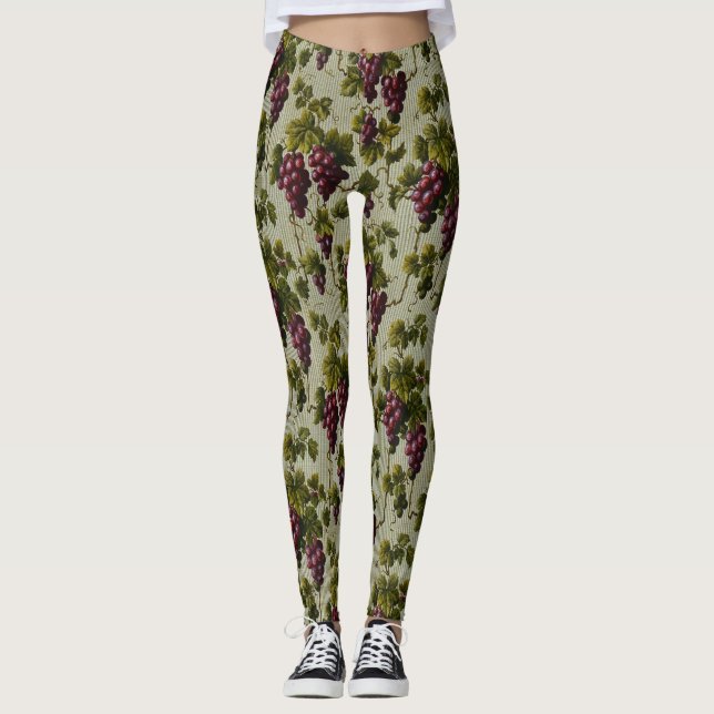 Legging fruta de 1900 Uvas Vintage (Frente)