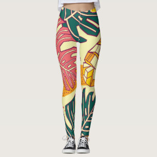 Legging Fruta tropical: Design de padrão vibrante