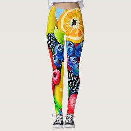 Legging Fruta vibrante e vida estática