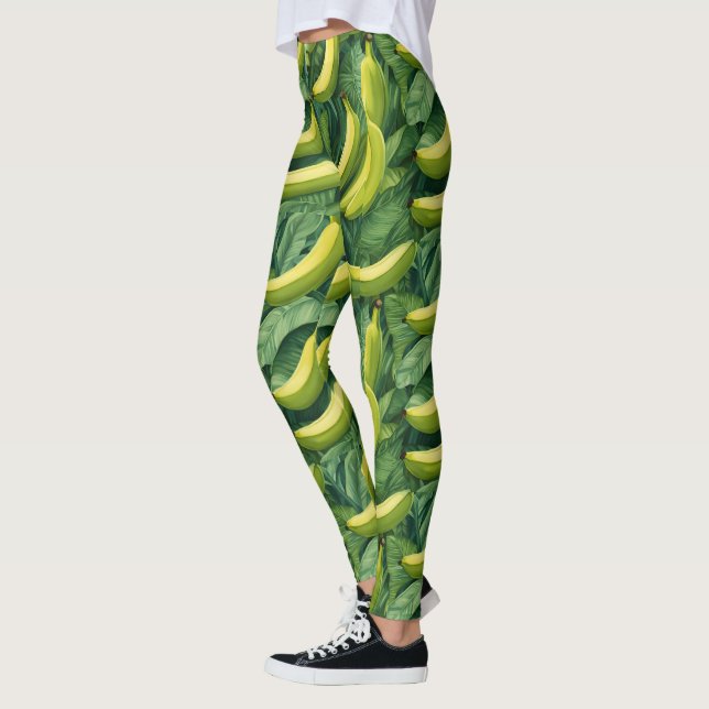 Legging Frutas de Banana e Folhas Clima Tropical (Esquerda)