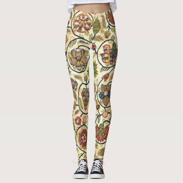 Legging Frutas e flores para bordados de trabalho em Crewe (Frente)