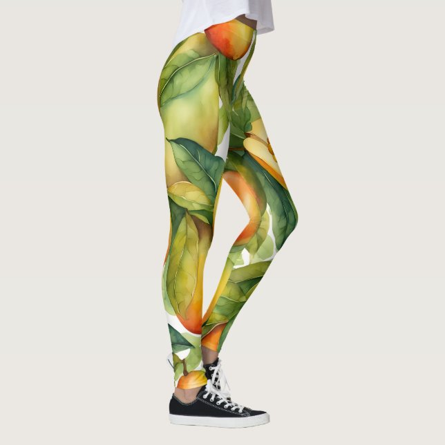 Legging Frutas e Folhas de Manga  (Direita)