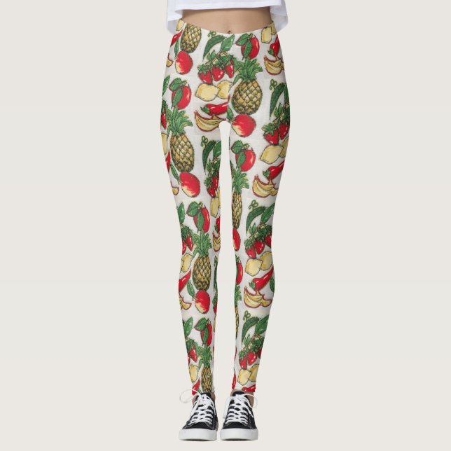 Legging Frutas e legumes Appliqué (Frente)