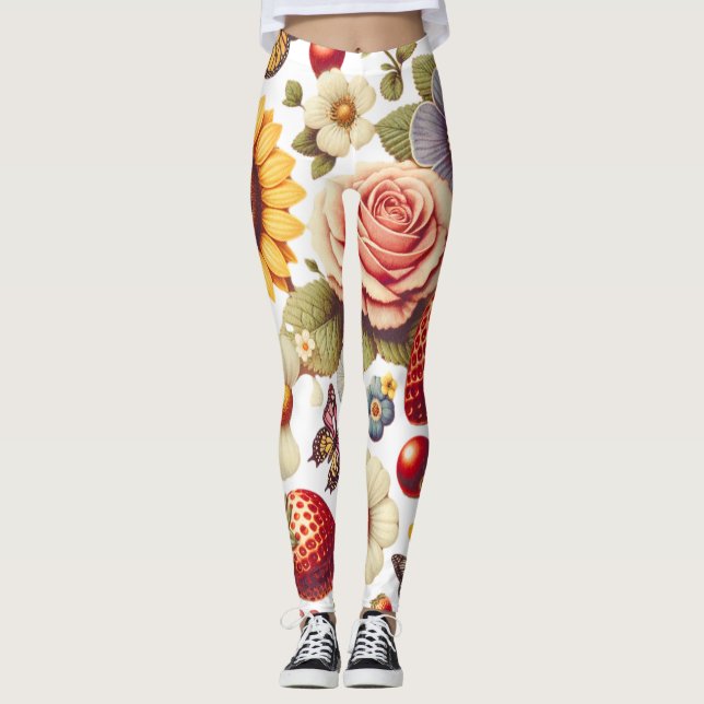 Legging Frutas fabulosas e flores fragrantes  (Frente)