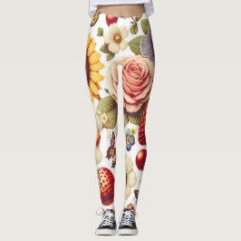 Legging Frutas fabulosas e flores perfumadas