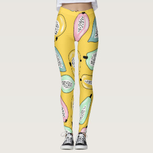 Legging Frutas Tropicais: Padrão de Impressão vibrante