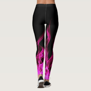 Legging Fumaça de chama rosa quente