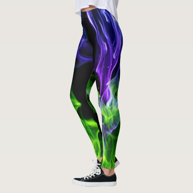 Legging Fumos de chama coloridos a quente (Esquerda)