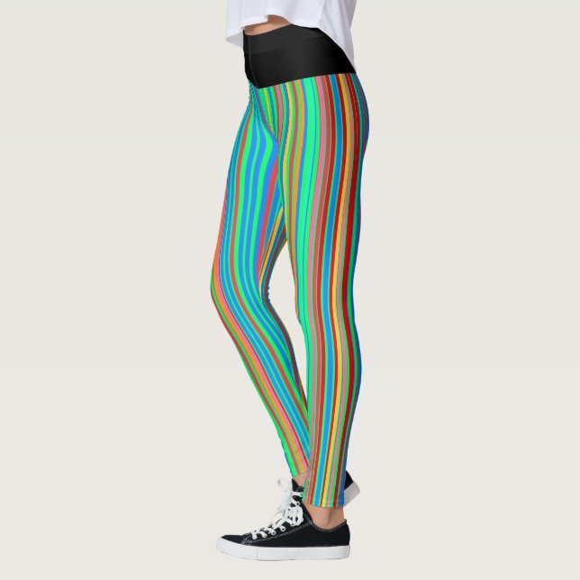 Legging Fun Colorful Stripes Pattern (Esquerda)