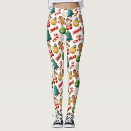Legging Fun Gingerbread Cookies Christmas Pattern