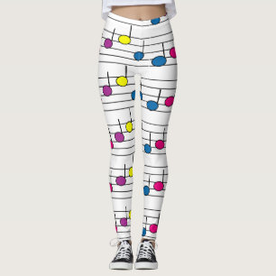 Legging Funcionarios musical Colorida Music Notes