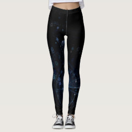 Legging Fundo Abstrato azul preto