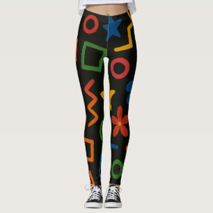 Legging Fundo Artístico Colorido