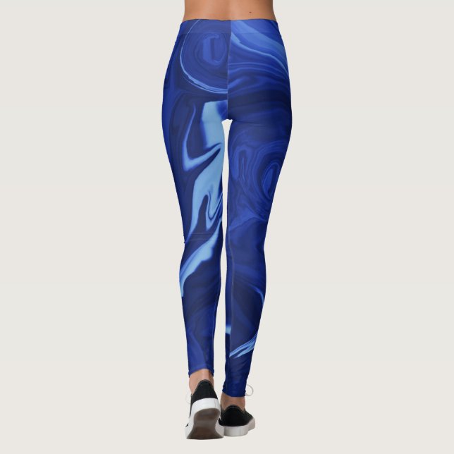 Legging Fundo azul de cobalto (Verso)