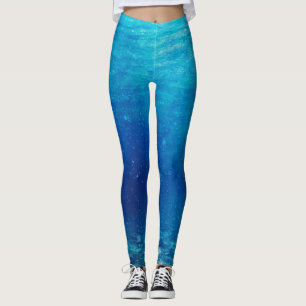 Legging Fundo Azul no Oceano Profundo