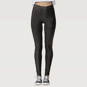 Legging Fundo castanho listrado a vapor