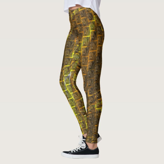 Legging Fundo com imagem "sepia" em ouro? (Esquerda)