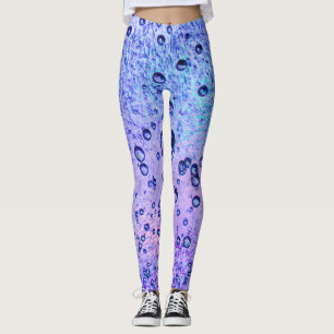 Legging Fundo congelado do gelo com cores cor-de-rosa e