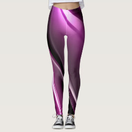 Legging Fundo de Abstrato Fractal Roxo