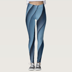 Legging Fundo de formas sobrepostas em blues