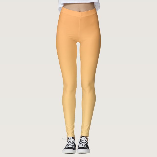 Legging Fundo de gradiente laranja e amarelo (Frente)