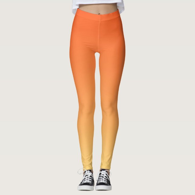Legging Fundo de gradiente laranja e amarelo (Frente)
