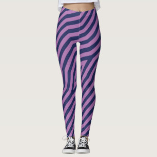Legging Fundo de listras diagonais simétricas 11