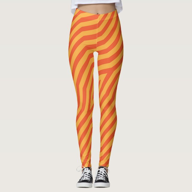 Legging Fundo de listras diagonais simétricas 8 (Frente)