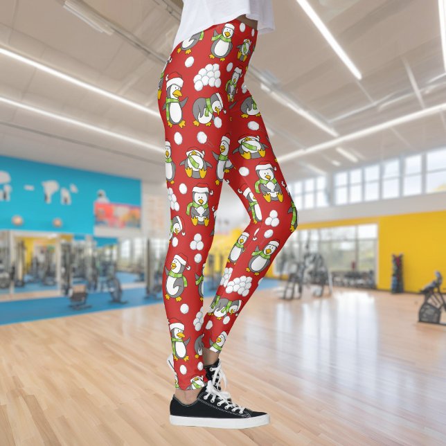 Legging fundo de pinguins de Natal (Criador carregado)