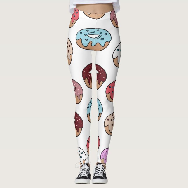 Legging Fundo de Rosquinhas com várias cores do portodle. (Frente)