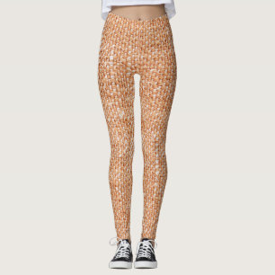 Legging Fundo de textura de lona de linho marrom