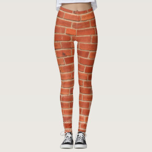 Legging Fundo de Textura de Muro Vermelho