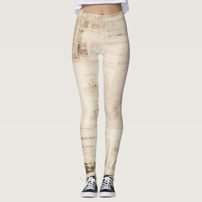 Legging Fundo de textura de papel velho e doce. (Frente)