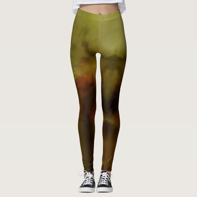 Legging Fundo Difuso Marrom (Frente)