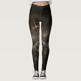 Legging Fundo Fractal Abstrato