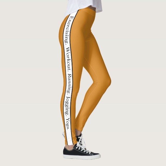 Legging Fundo marrom moderno atraente l Texto (Direita)