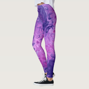 Legging Fundo Púrpura E Rosa